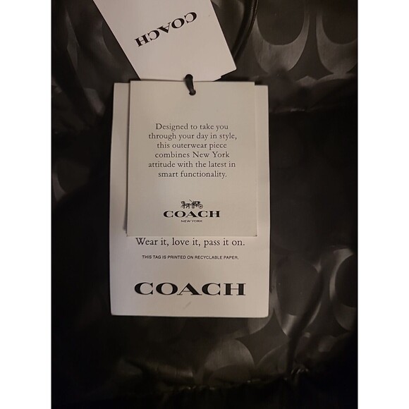 Coach 3 In 1 Men's Size X-Large Black Shearling Hooded Duck Down Parka CB587 New - Picture 8 of 10